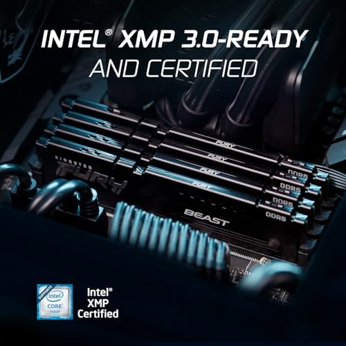 Beast 64GB (2x32GB) 6000MT/s DDR5 CL30 Desktop Memory | AMD Expo | Plug N Play | Kit of 2 | KF560C30BBEK2-64