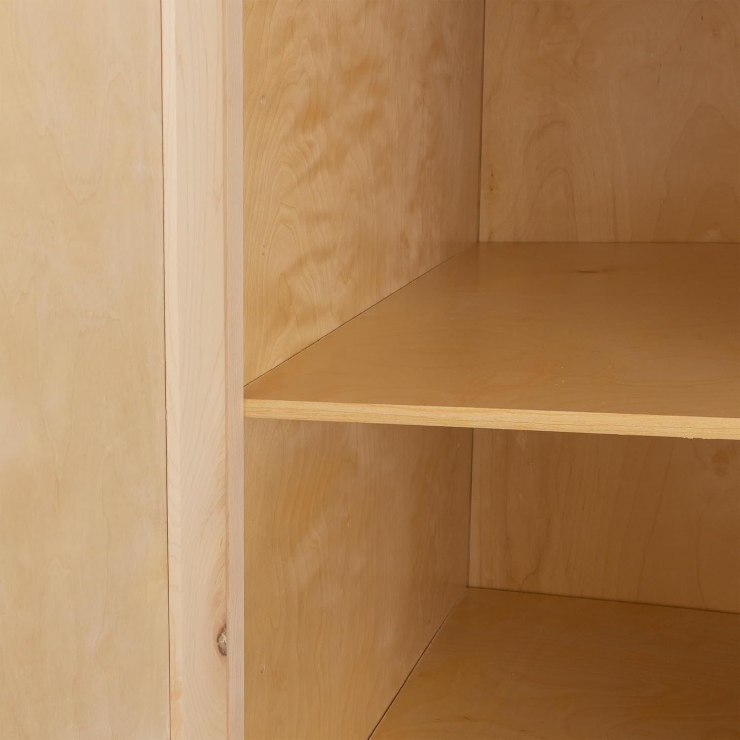 Quicklock RTA (Ready-to-Assemble) | Base Kitchen Cabinets - Shaker Style | 100% Plywood | Made in America | Soft Close Hardware (Raw Maple, 24" D x 24" W x 84" H Pantry)