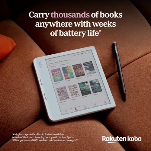 Kobo Libra Colour | eReader | 7” Glare-Free Colour E Ink Kaleido™ 3 Display | Dark Mode Option | Audiobooks | Waterproof | White