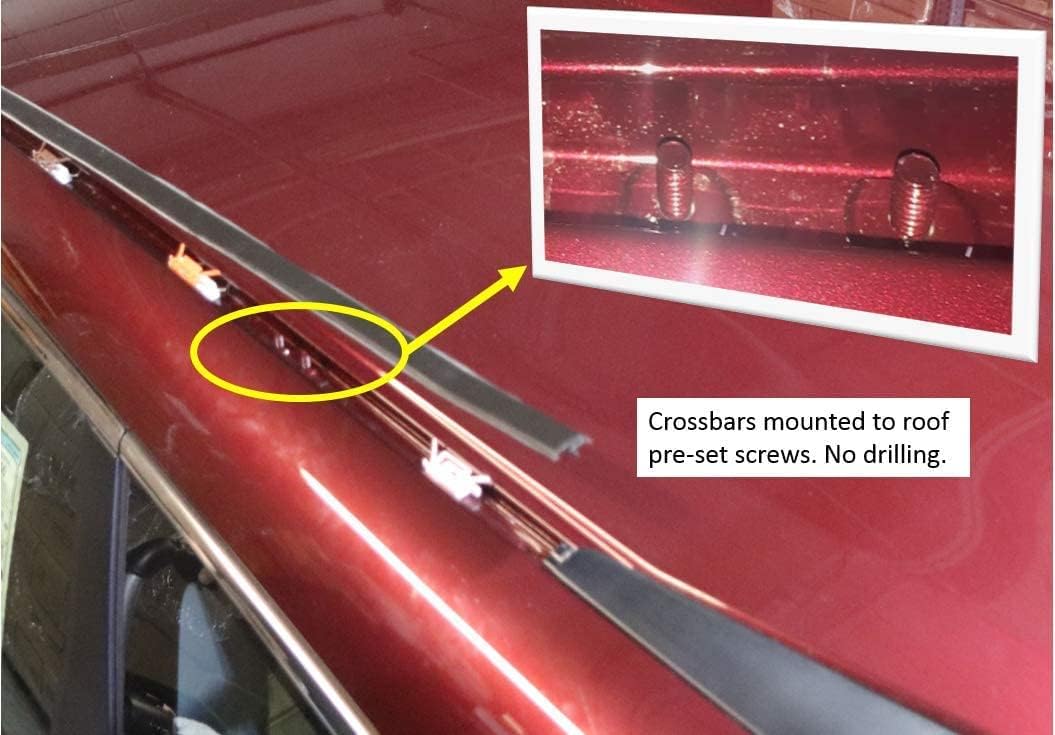 BRIGHTLINES Heavy Duty Anti-Theft Premium Aluminum Roof Bars Roof Rack Crossbars Compatible with 2012-2024 Honda CRV Without Roof Rails