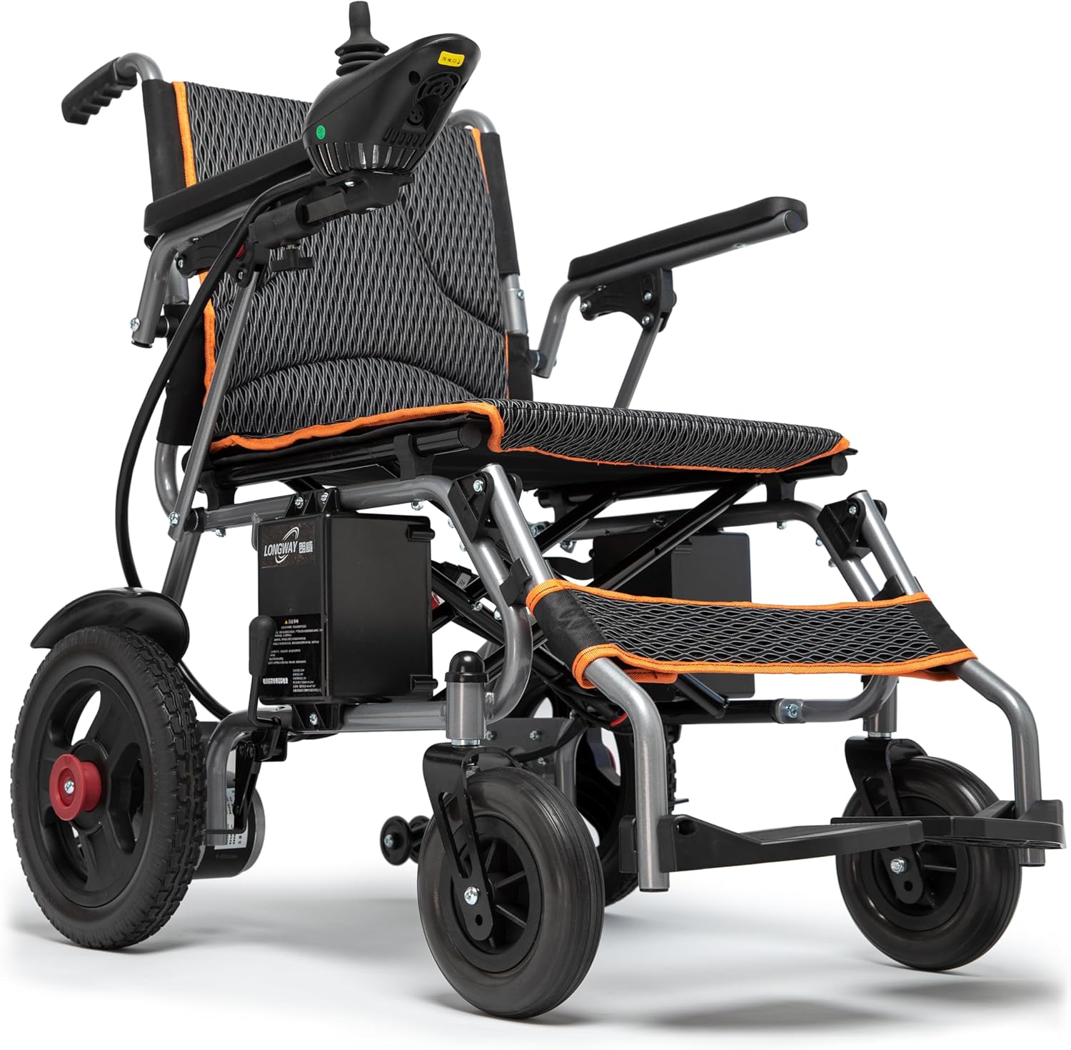 Lightweight Foldable Electric Wheelchairs for Adults, Portable Motorized Wheelchair for Senior, Up to 9 Miles Range, Easy to Use, Ships from USA, Black 66 pounds