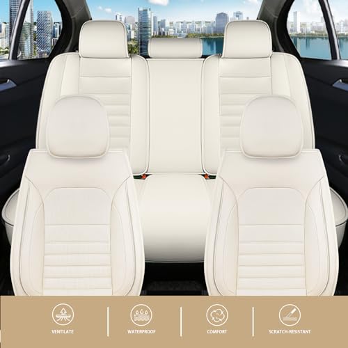 ARAZI 5 Full Set Seat Covers for Jeep Gladiator 2020-2023, Premium Breathable Seat Protector Covers, Waterproof Faux Leather Seat Cover （5 Seats Standard, Dark Green）