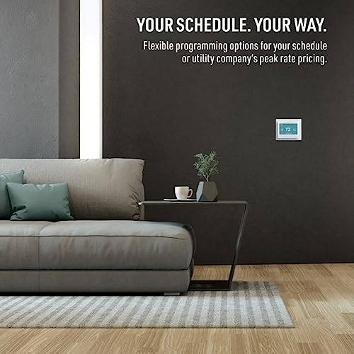 Honeywell Home RTH9585WF Wi-Fi Smart Color Thermostat, 7 Day Programmable, Touch Screen, Energy Star, Alexa Ready, C-Wire Required, Not Compatible with Line Volt Heating Gray