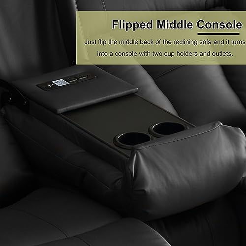 59" Manual Reclining Loveseat - Wall Hugger Double Loveseat Recliner with Side Pockets, Manual Recliner Chair RV Sofa (Brown, Loveseat)