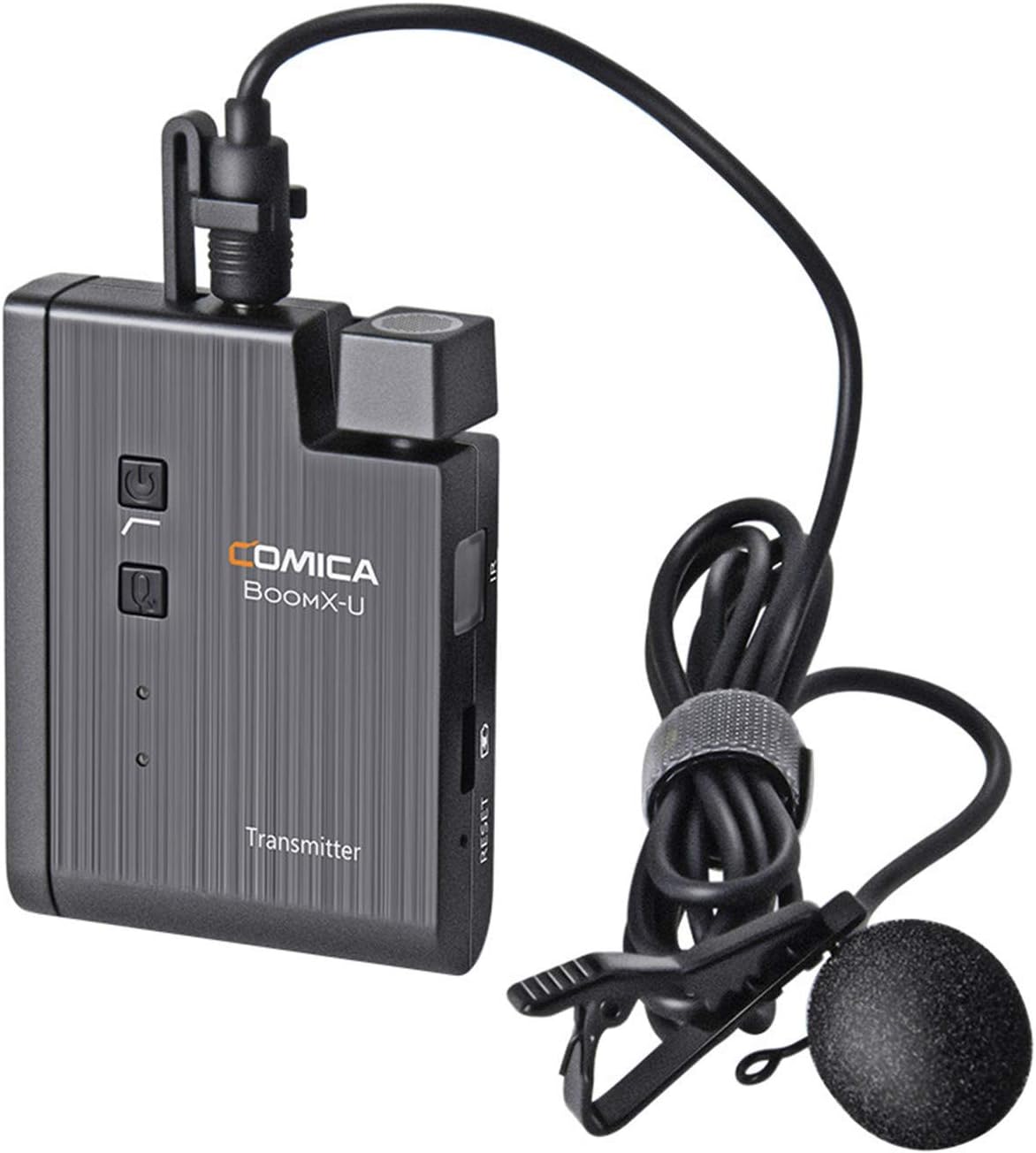 Comica BoomX-U U2 48 Channels Mini UHF Wireless Lavalier Microphone with 2 Transmitter and 1 Receiver Broadcasting-Level Dual-Channel UHF Wireless Mic System for DSLR Camera, Smartphones