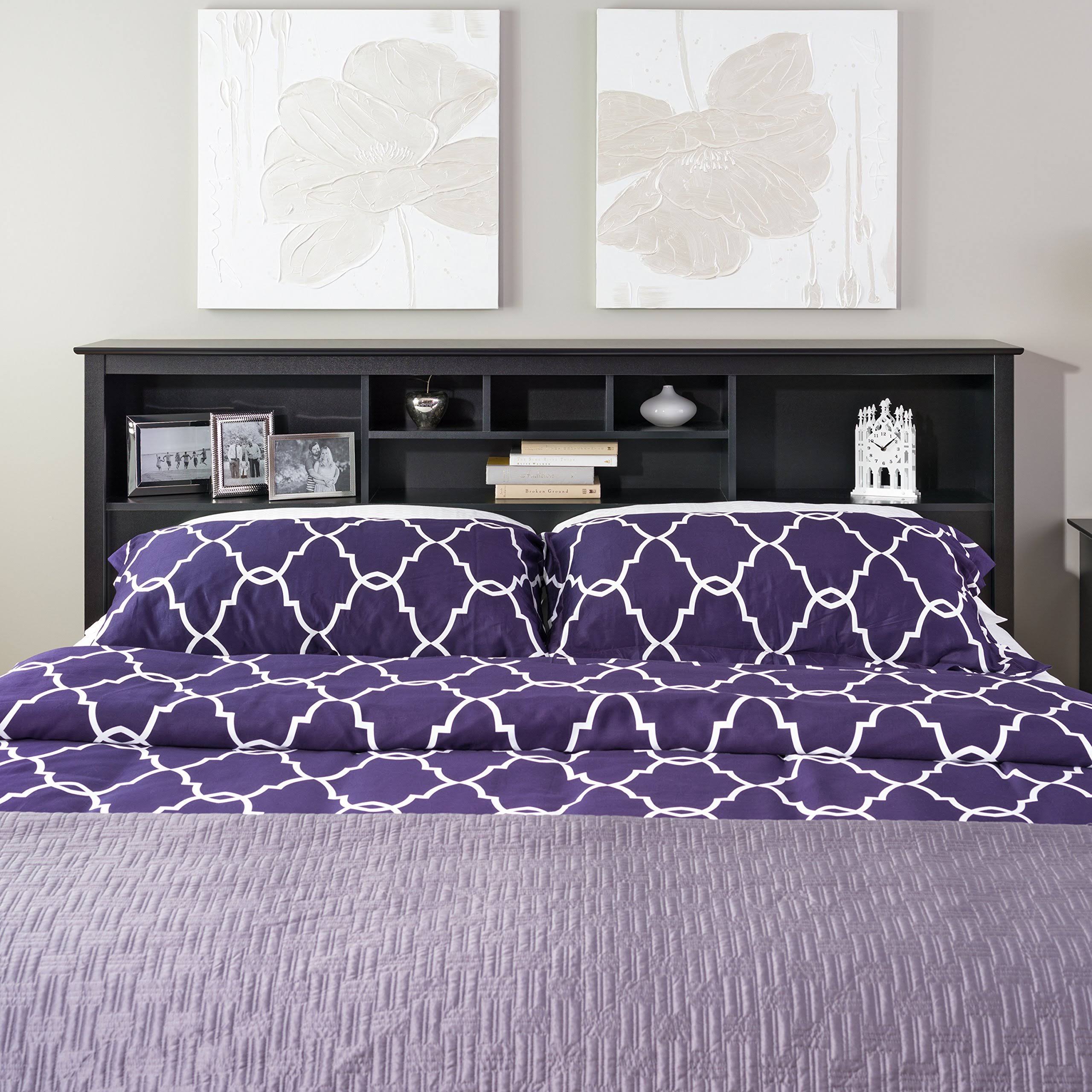 Prepac Black King Bookcase Headboard