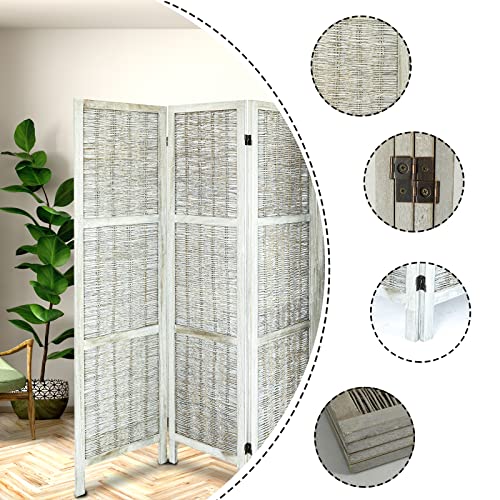 ECOMEX Room Divider, Room Dividers Screen Wood Room Mesh Durable Design Freestanding