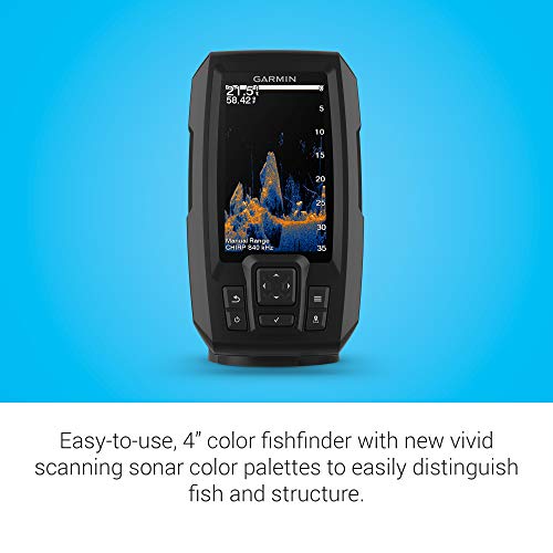Garmin Striker Vivid 5cv, Easy-to-Use 5-inch Color Fishfinder and Sonar Transducer, Vivid Scanning Sonar Color Palettes (010-02551-00)