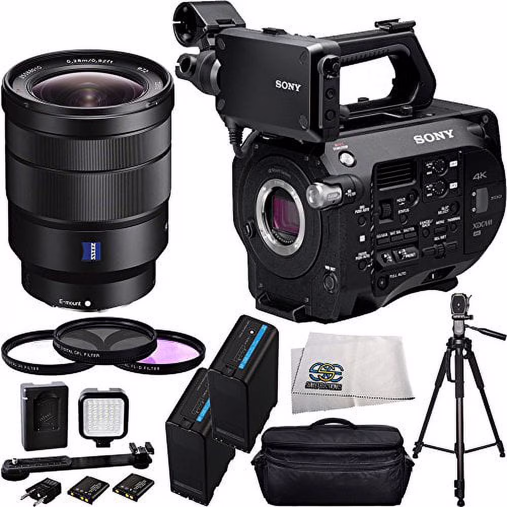Sony PXW-FS7 4K XDCAM Camera with Super 35 CMOS Sensor + Sony 16-35mm Vario-Tessar T FE F4 ZA OSS E-Mount Lens + 14PC Bu