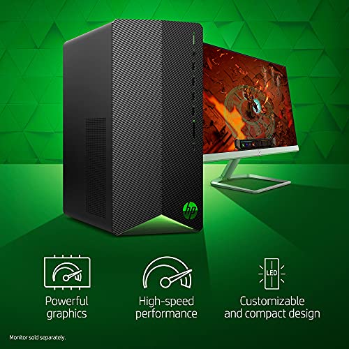 HP Pavilion Gaming Desktop, AMD Radeon RX 5500, AMD Ryzen 5 5600G Processor, 16 GB RAM, 1TB SSD, Windows 11 Home, 9 USB Ports, Keyboard and Mouse Combo, Pre-Built PC Tower, Black