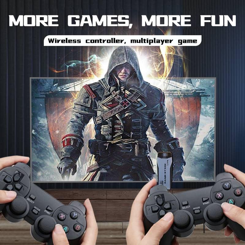 Retro Game Console,Wireless Retro Handheld Game Console, Built-in 20,000+ Plug-and-Play Retro Video Games, Equipped with 9 Classic simulators, 4K HD HDMI Output and 2.4G Wireless Controller