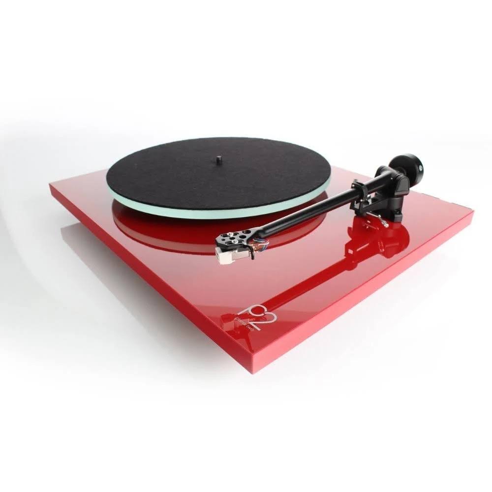 Rega Planar 2 Turntable with RB220 Tonearm and Carbon Cartridge in Red