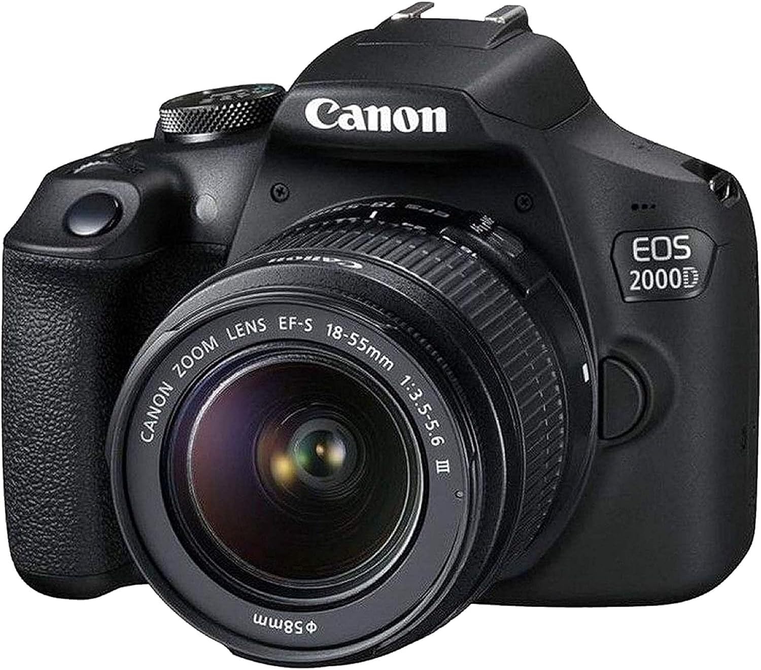 Canon EOS 2000D / Rebel T7 DSLR Camera with Canon EF-S 18-55mm F/3.5-5.6 DC III Zoom and 420-800mm f/8.3 HD Telephoto Zoom Lens + 128 GB Memory + Filters + Tripod + More (33pc Bundle) (Renewed)