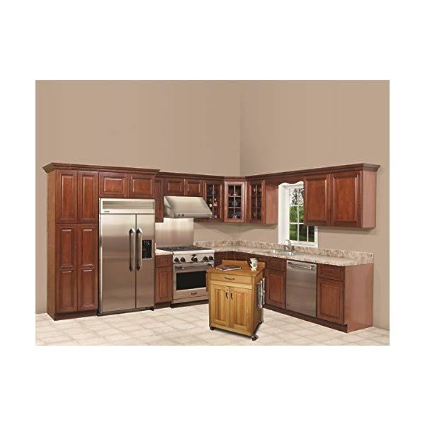 Catskill Craftsmen 61532 Deluxe Butcher Block Cart with Backsplash