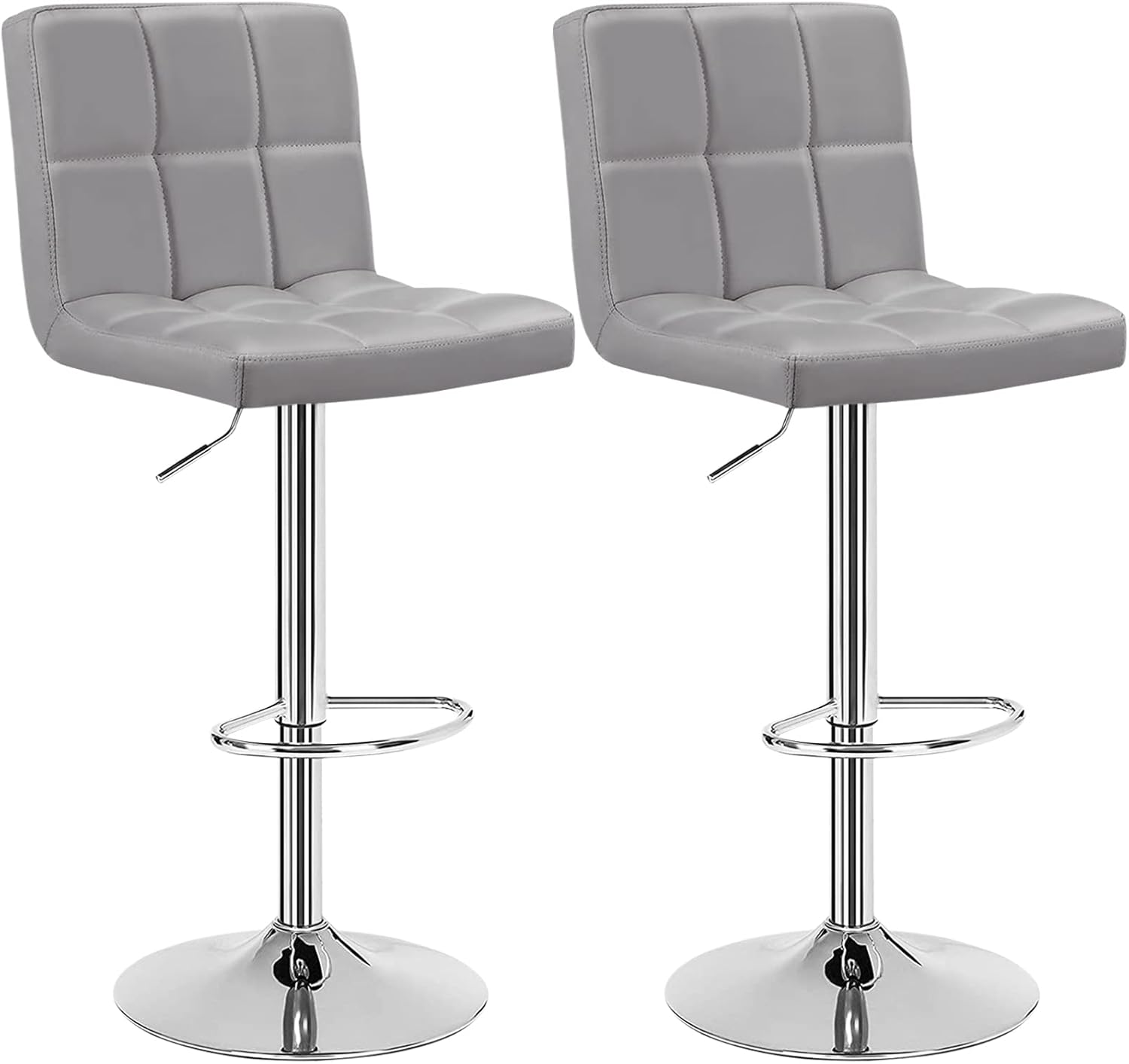Huracan Bar Stools Set of 2 White Bar Chairs with Arms Swivel Counter Height Stools Adjustable Bar Stool with Back Bar Chair Armrest Modern Island Chairs for Kitchen 360 Degree (Black/White, 2pcs)