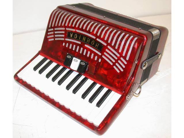 Hohner 48-BASS Accordion, Red
