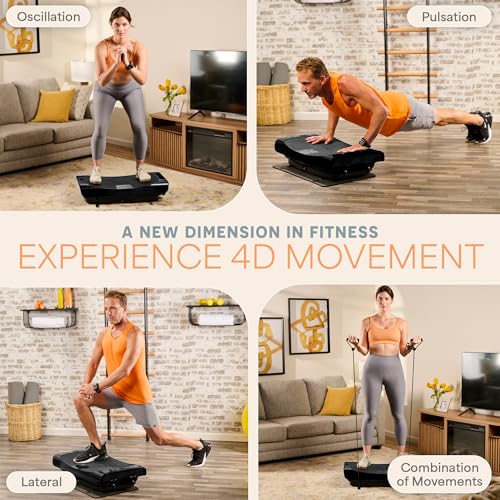 Lifepro Vibration Plate Machines – Full Body Workout, Recovery & Lymphatic Drainage with 4D Motion, Silent Operation, Joint Support, & Triple Motor Technology for Circulation, Fat Burn & Toning