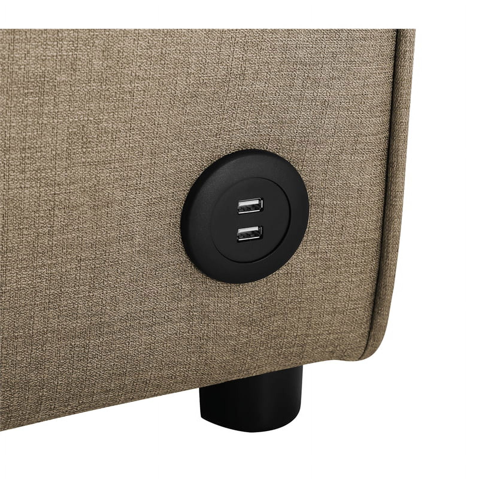 Serta Carlton Twin Convertible Sleeper in Tan Brown Fabric Upholstery