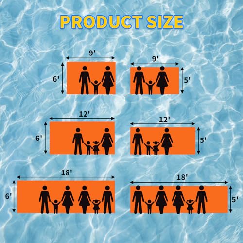 Lily Pad Floating Mat, 9'/12'/18' Premium Floating Water Mat for Lake, 3-Layer Tear-Resistant XPE Foam, Giant Lily Pad for Water Recreation Pool, Suitable for Multiple Users