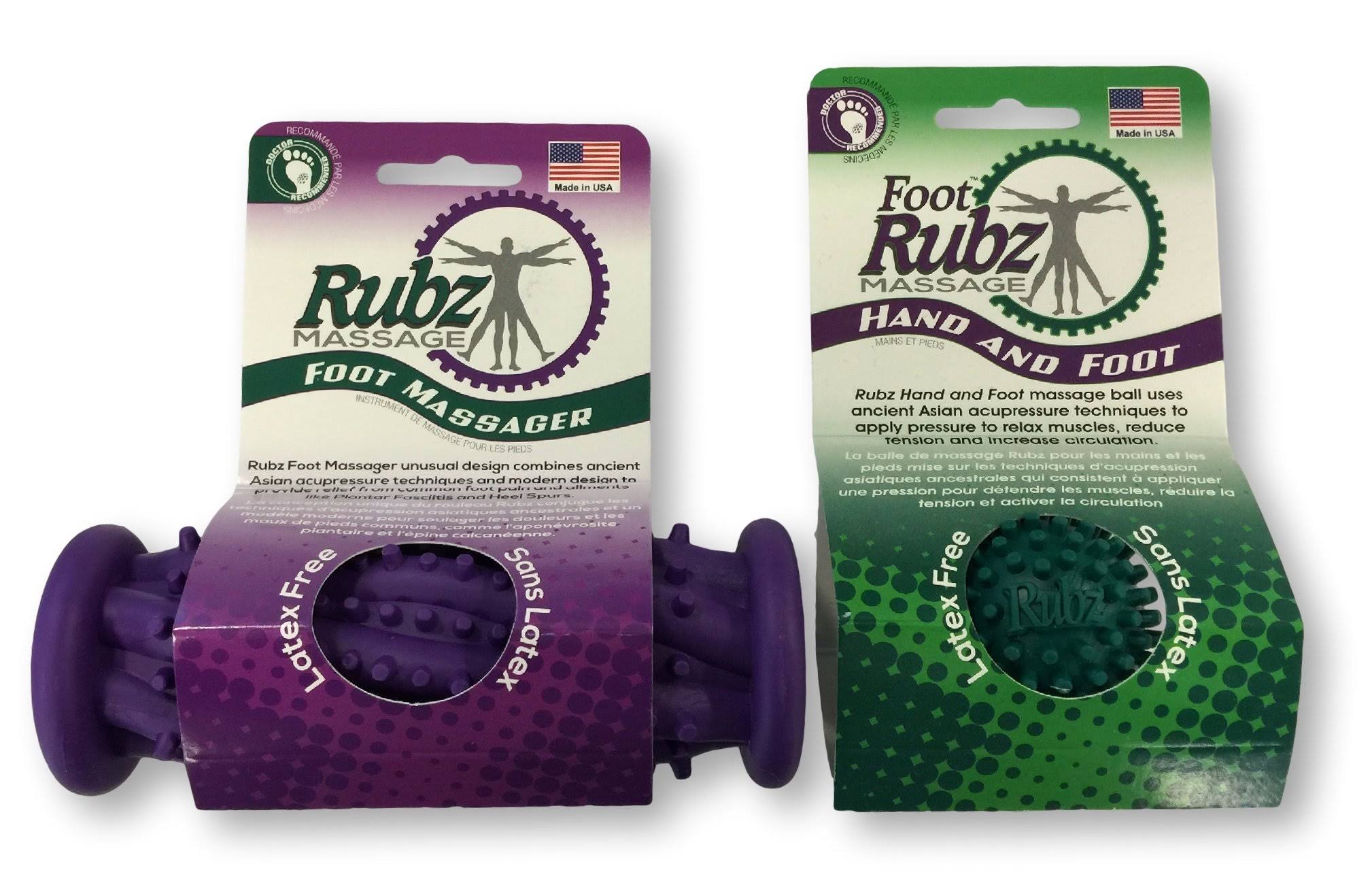 Due North Foot Rubz Combo Pack, Original Foot Rubz u0026 Foot Massage Roller, 0.6 lb