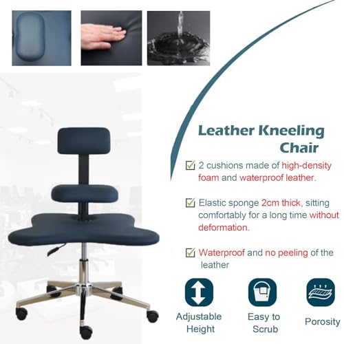 Cross Legged Office Chair White Kneeling Chair with Brake Wheel & Lumbar Support, Ergonomic Cross Legged Kneeling Office Chairs, Meditation Stool Home Office Desk Chair