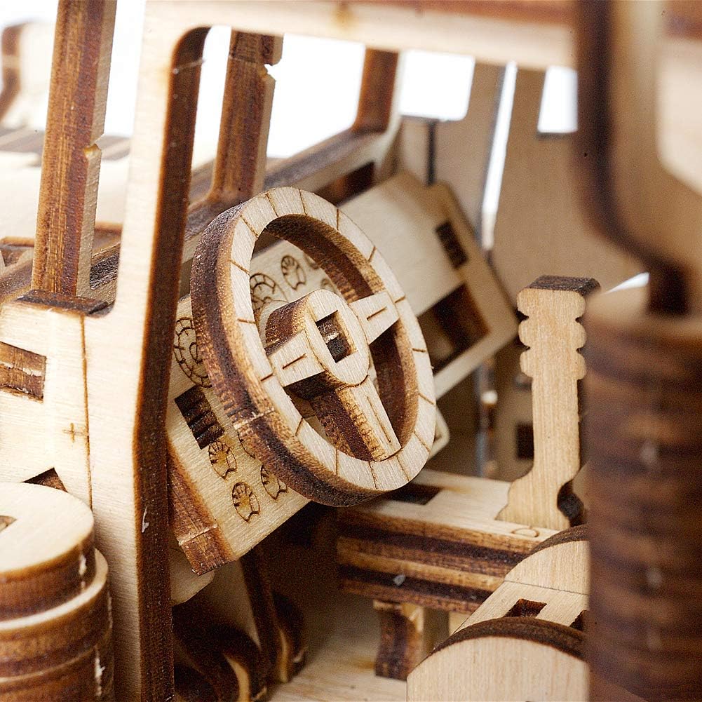UGEARS Models 3-D Wooden Puzzle - Mechanical Heavy Boy Truck VM-03 Wooden Model Kit for Adults and Teens