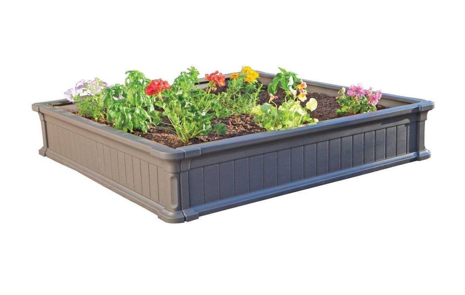 Lifetime Raised Garden Bed, Gray, 4&