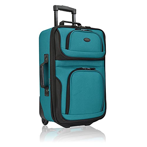 U.S. Traveler Rio Lightweight Carry-On Suitcase 20" Softside Expandable Design, Durable, Business and Travel, Camouflage, Set
