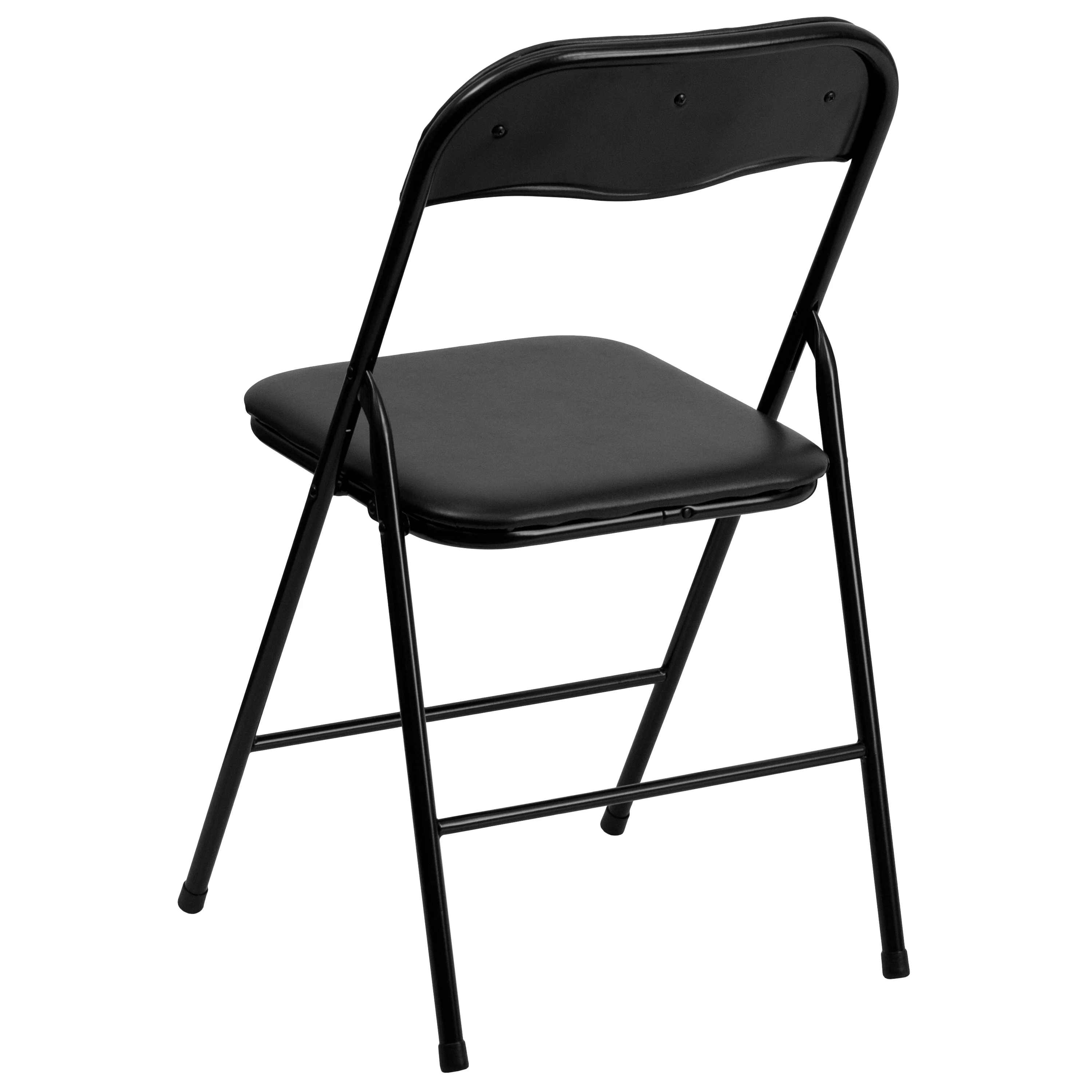 Emma + Oliver 5 Piece Black Folding Game Room Card Table and Chair Set