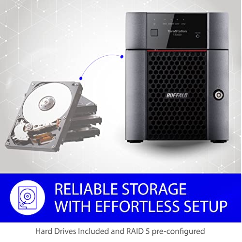 BUFFALO TeraStation 3420DN 4-Bay SMB 16TB (4x4TB) Desktop NAS w/Hard Drives Included Network Attached Storage