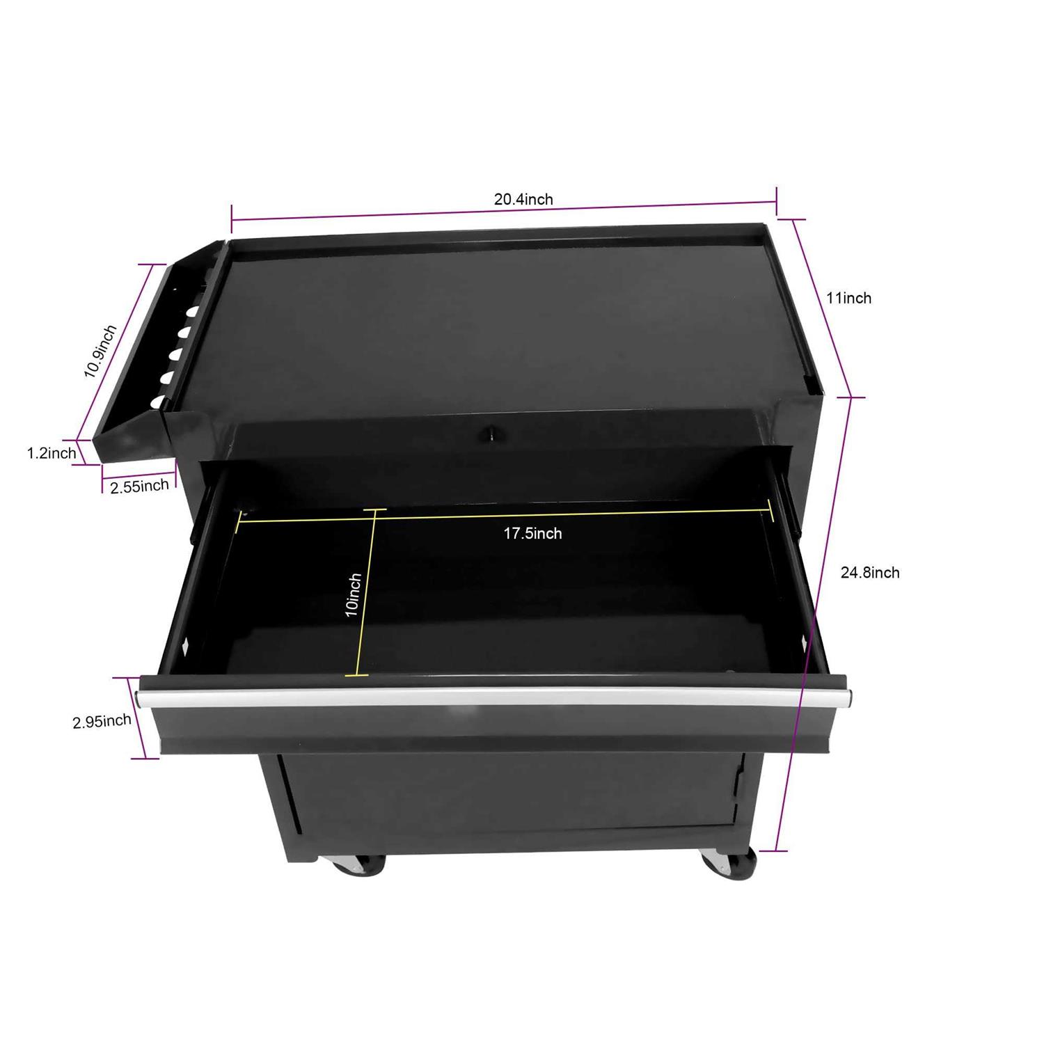Aoile Rolling Tool Cart with 5 Drawer Tool Box,Tool Chest with Wheels,Tool Storage Organizer Cabinets for Garage - Shop Hardware Tools Online Store
