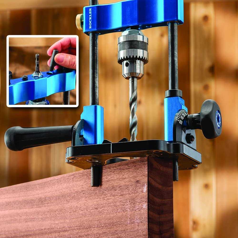 Rockler Drill Guide w/Chuck Key Full-Size Drill Press Accessories for Small Shops - Shop Hardware Tools Online Store