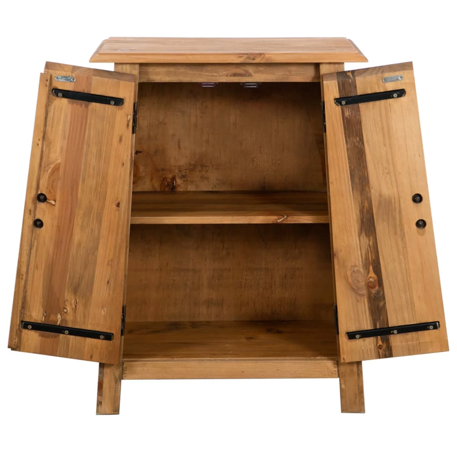 Anself Bathroom Side Cabinet with Shelf Recycled Pinewood Storage Cabinet for Washroom, Living Room, Home Furniture Decor 23.2 x 12.6 x 31.5 Inches (W x D x H)