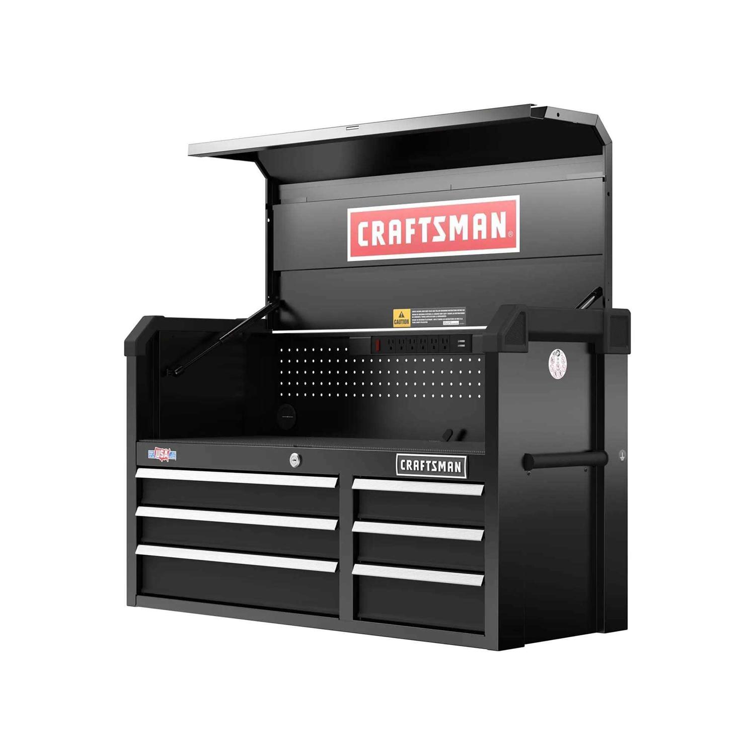 Craftsman S2000 41 in. 6 drawer Steel Tool Chest 28 in. H x 18.75 in. D CMST98269BK - Shop Hardware Tools Online Store