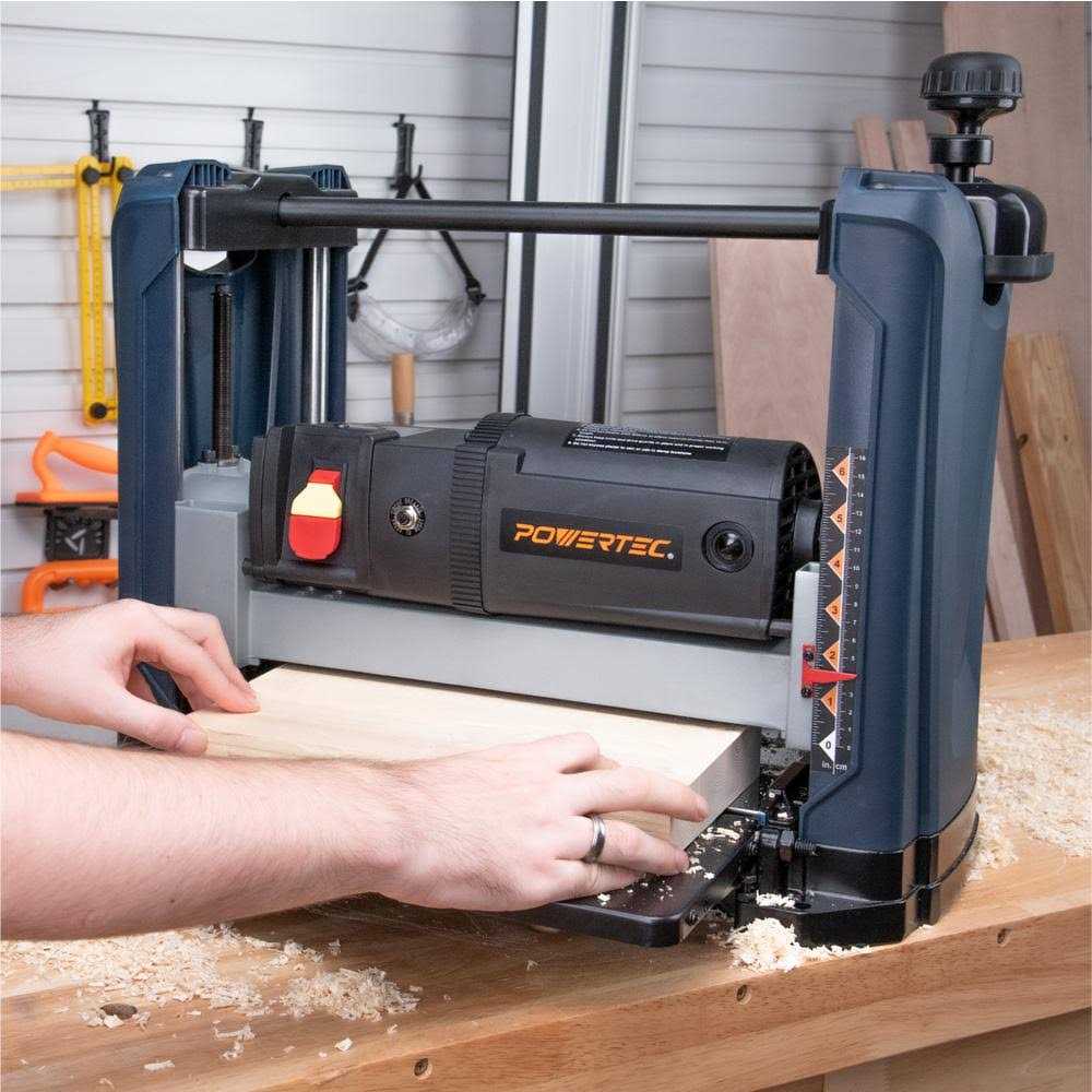 POWERTEC 15 Amp 2-Blade Benchtop Thickness Planer For Woodworking - Shop Hardware Tools Online Store