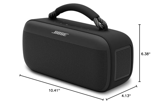 Bose SoundLink Max Portable Speaker, Large IP67 Waterproof Bluetooth Speaker, Up to 20 Hours of Playtime, USB-C, Built-in 3.5mm AUX Input, Black