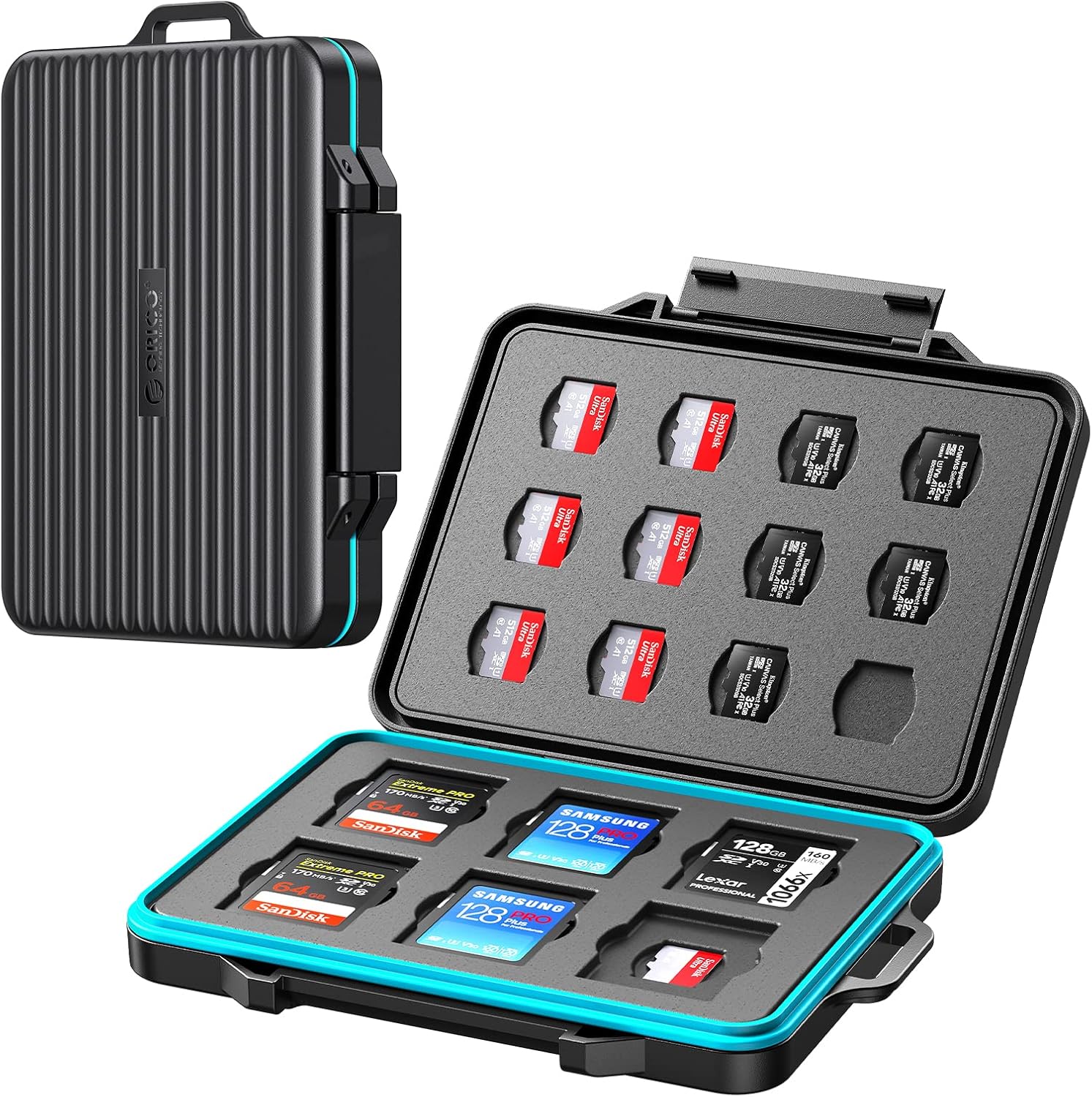 ORICO Hard Drive Case 2.5 inch External Drive Storage Carrying Bag Waterproof Shockproof for Organizing HDD and Electronic Accessories