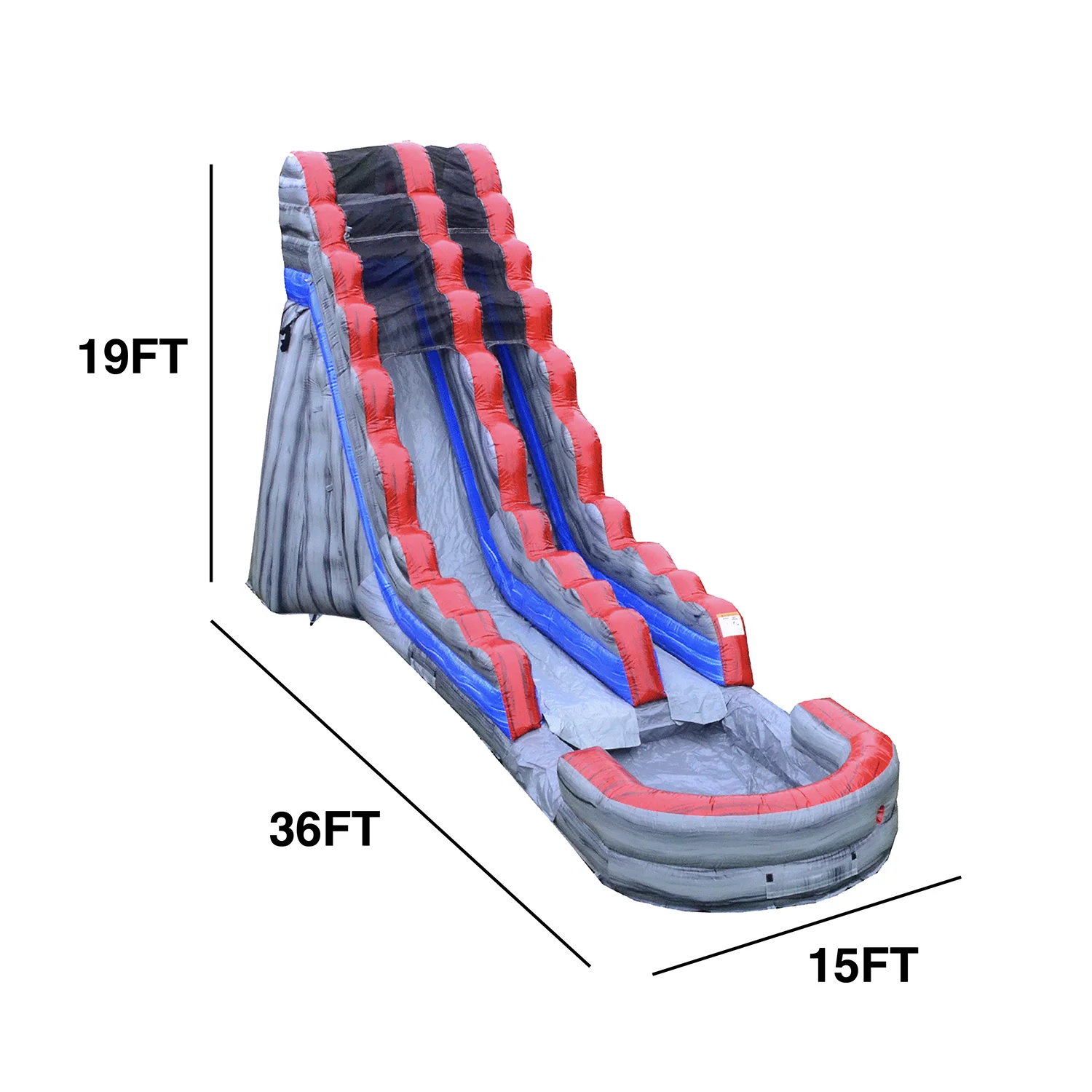 JumpOrange Titanium Commercial Grade Inflatable Water Slide with Splash Pool, for Adults and Kids
