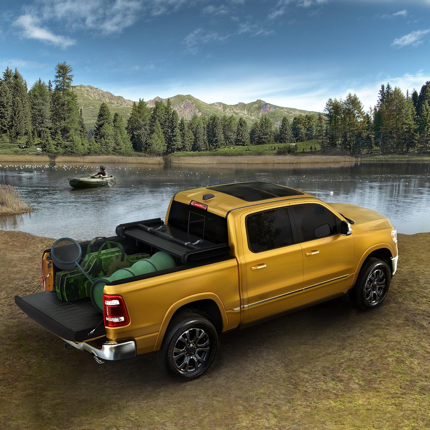YITAMOTOR Soft Tri Fold Truck Bed Tonneau Cover Compatible with 2007-2013 Chevy Silverado/GMC Sierra 1500, Fleetside 5.8 ft Bed