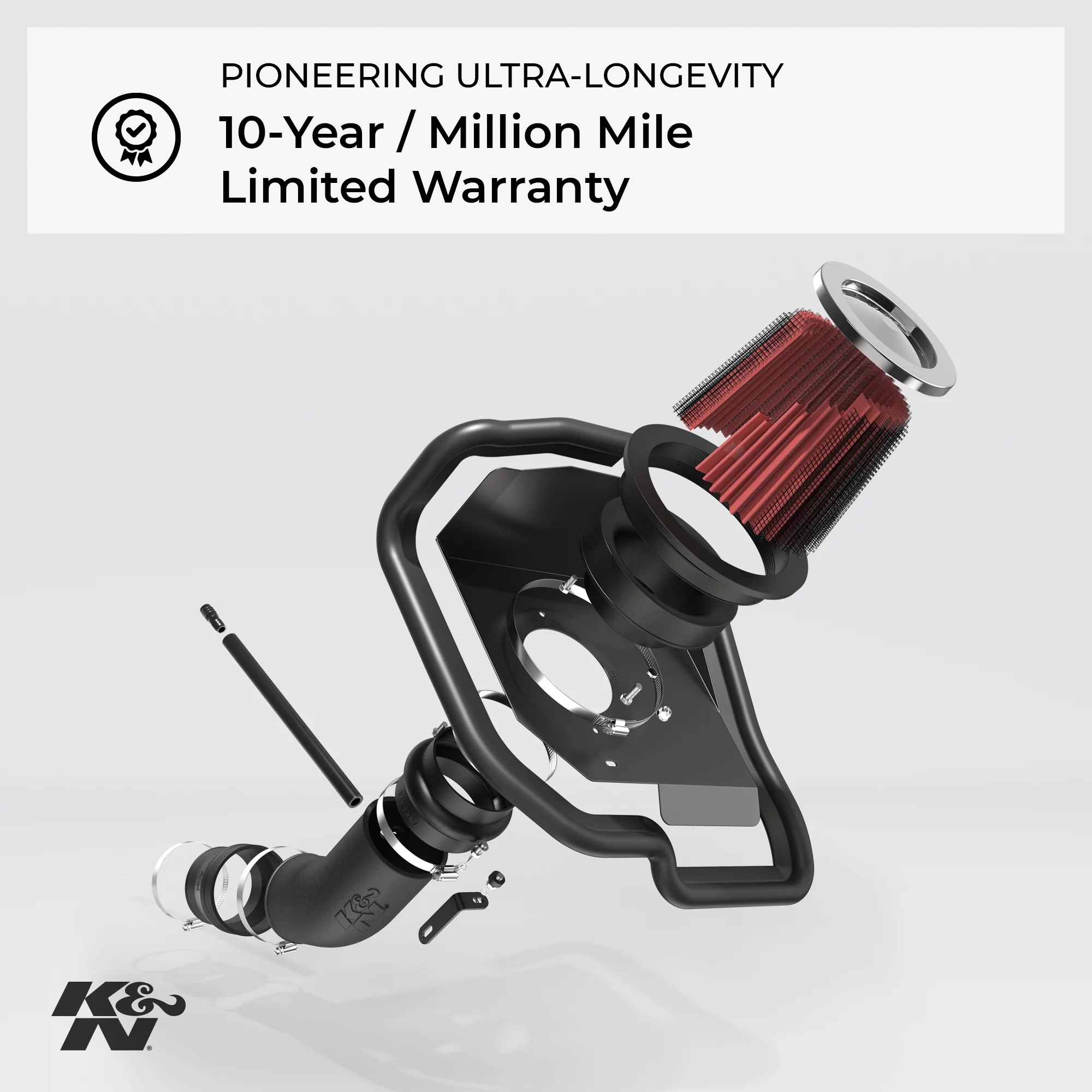 K&N Cold Air Intake Kit: High Performance, Guaranteed to Increase Horsepower: 2010-2011 Chevy Camaro, 3.6L V6, 69-4520TP