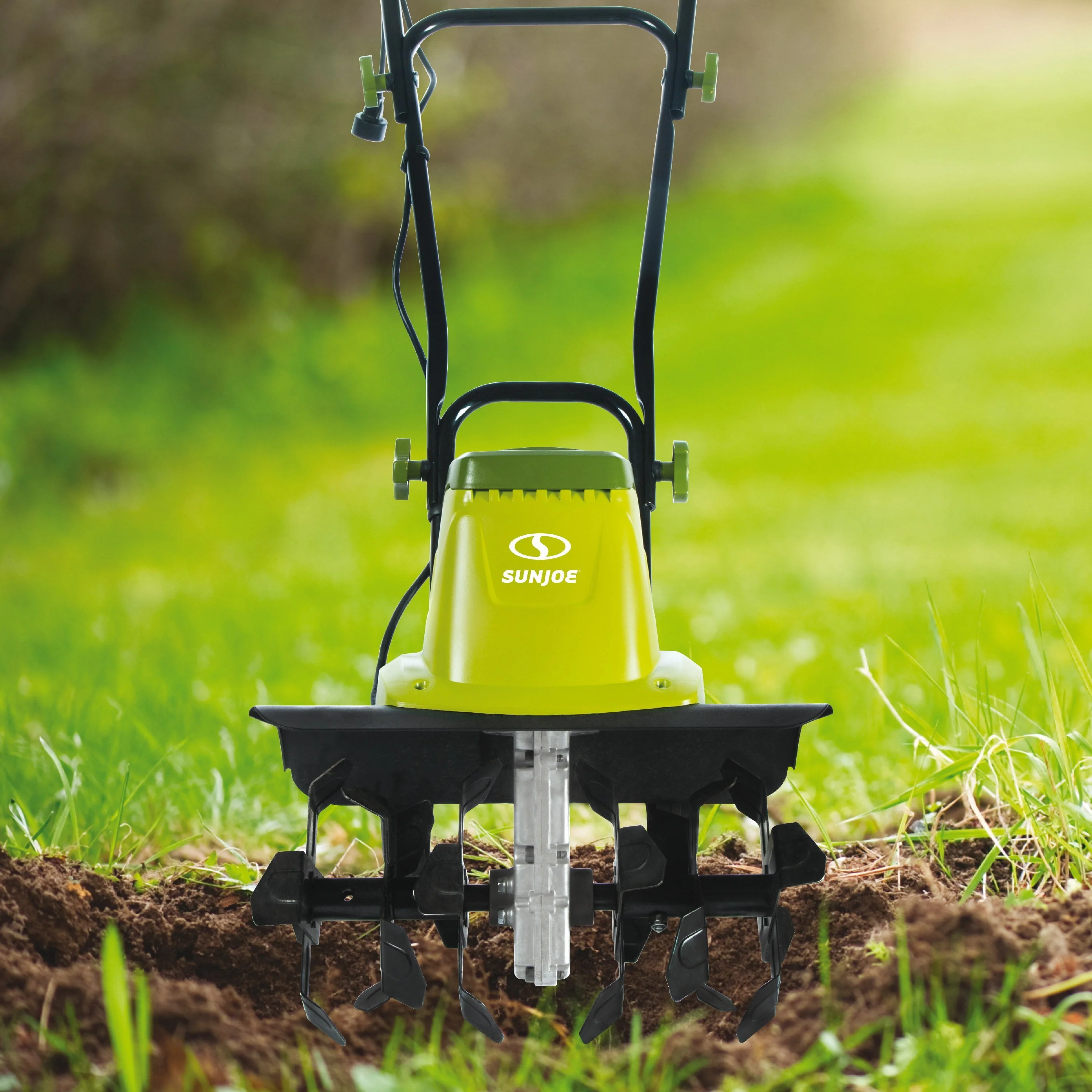 Sun Joe Electric 16-inch Garden Tiller + Cultivator, 12-Amp, 3-Position