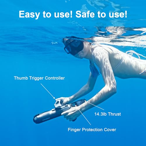 Waydoo Subnado Underwater Scooter, Thumb Controlling Sea Scooter for SUP Paddle Board, Suitable for Pool, Diving, and Snorkeling, Compact and Portable Water Scooter for Adults and Kids