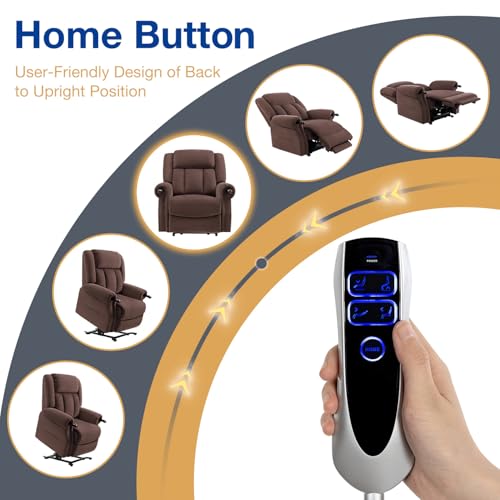 Dual Motor Large Power Lift Chairs Recliners for Elderly with Massage and Heat, Safely Knuckle Arm Lay Flat Lift Chair for Big and Tall, Infinite Position, USB Port, Extended Footrest, Grey
