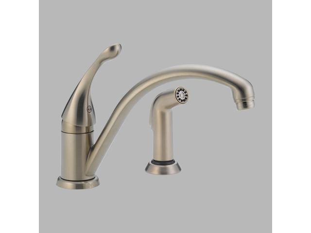 Delta - 441-SS-DST - Collins Single Handle Kitchen Faucet with Spray Stainless