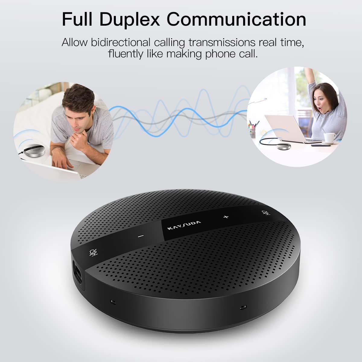 PC Microphone Speaker Business Conference USB Speakerphone for Skype, Webinar, Call Center Pack of 2