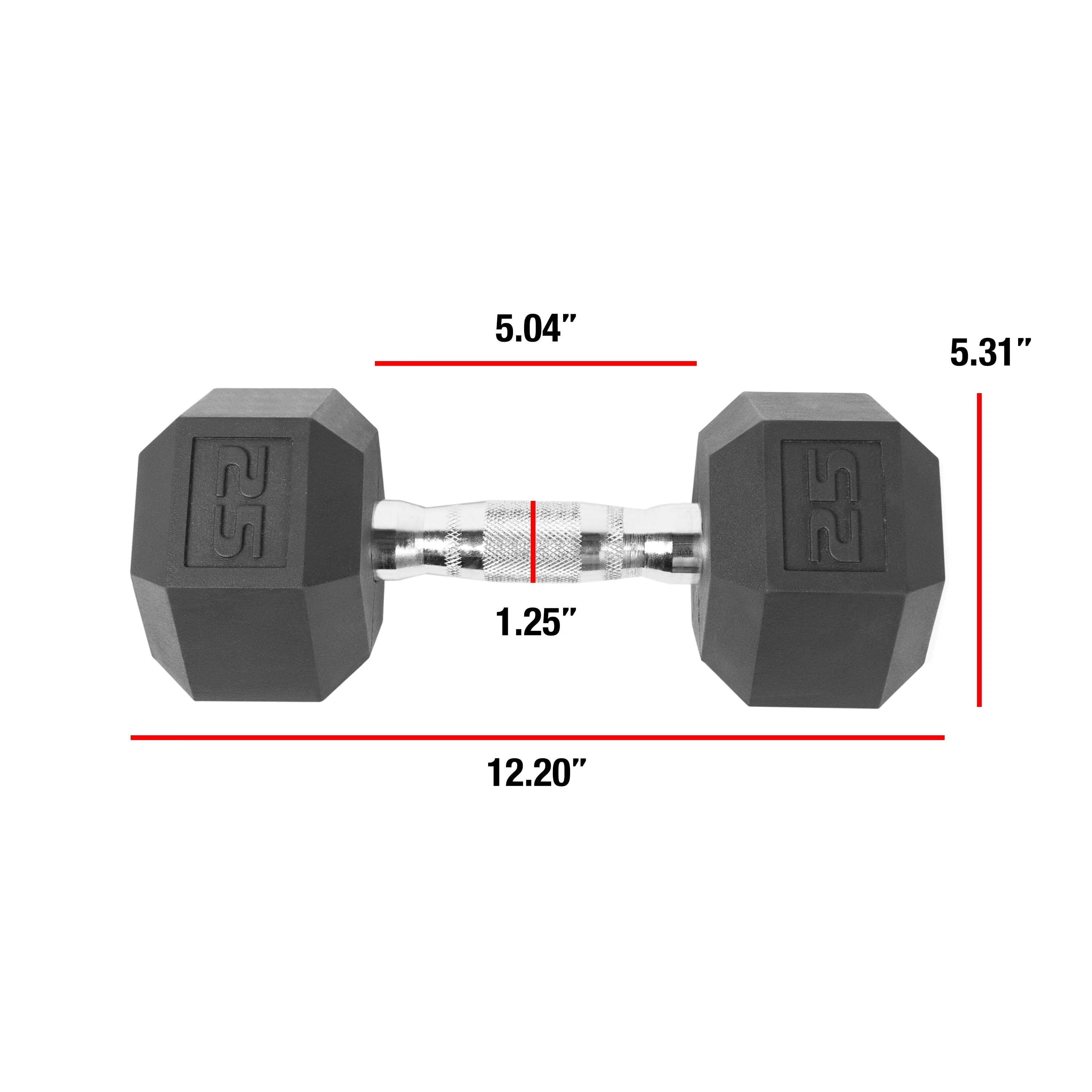 CAP Barbell, 20lb Coated Rubber Hex Dumbbell, Pair