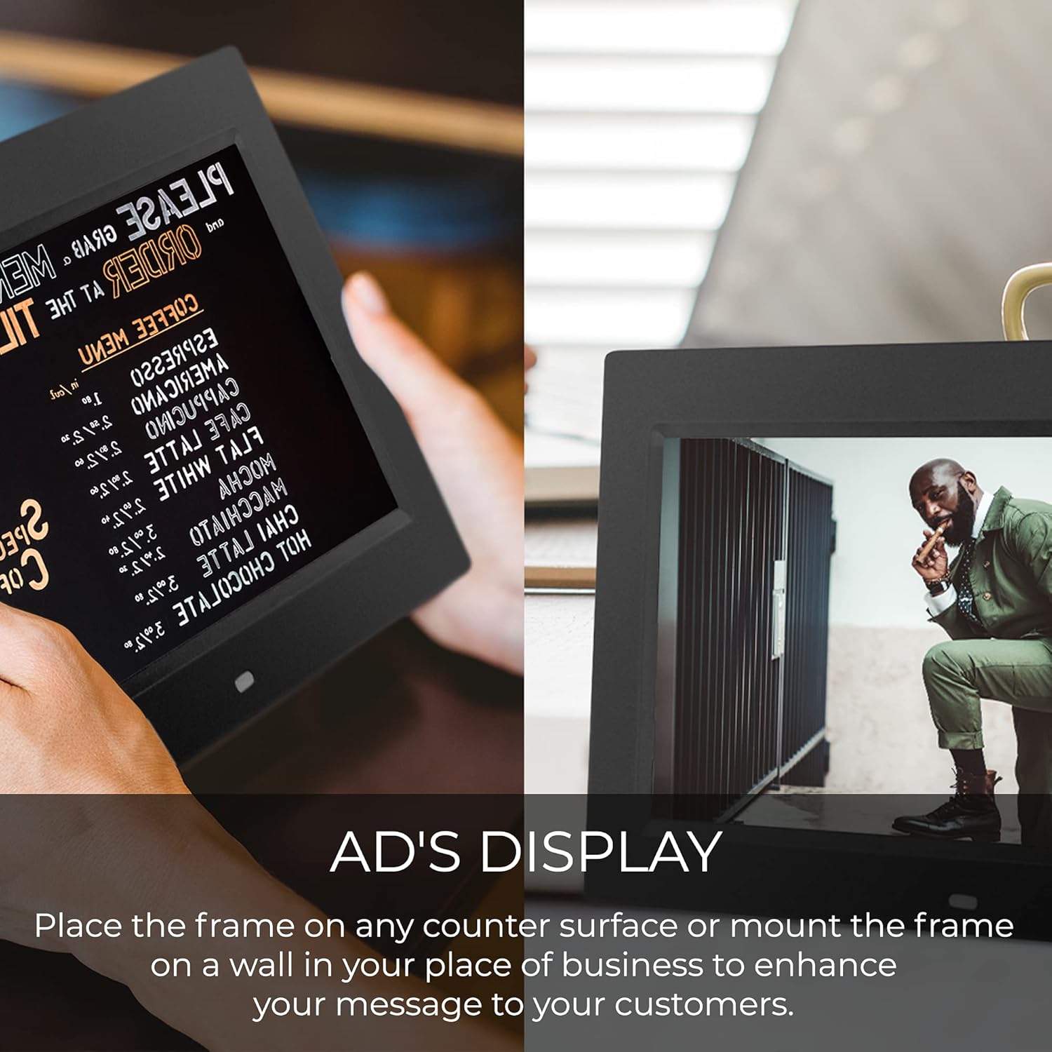 Sonicgrace - 10 Digital Picture Frame with Remote Control - 16:9 LCD Screen with Slide Show Capabilities - Plug and Play - SD Card with USB Flash Drive - Built in Calendar and Clock