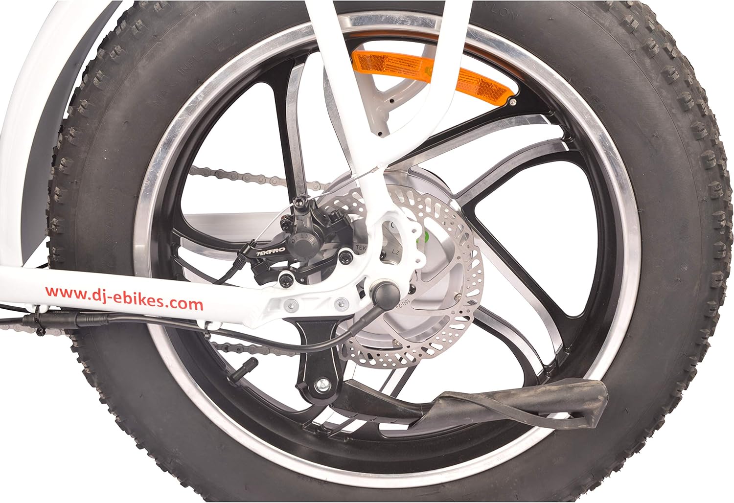 DJ Super Bike Step Thru 750W 48V 13Ah Power Electric Bicycle, Pearl White, LED Bike Light, Suspension Fork and Shimano Gear