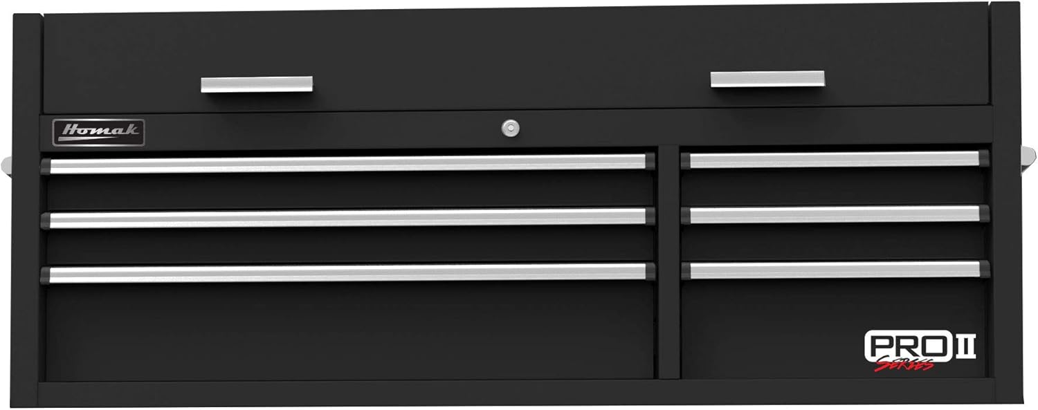 Homak PRO II Series 54” 10-Drawer Roller Cabinet, Blue, BL04054012