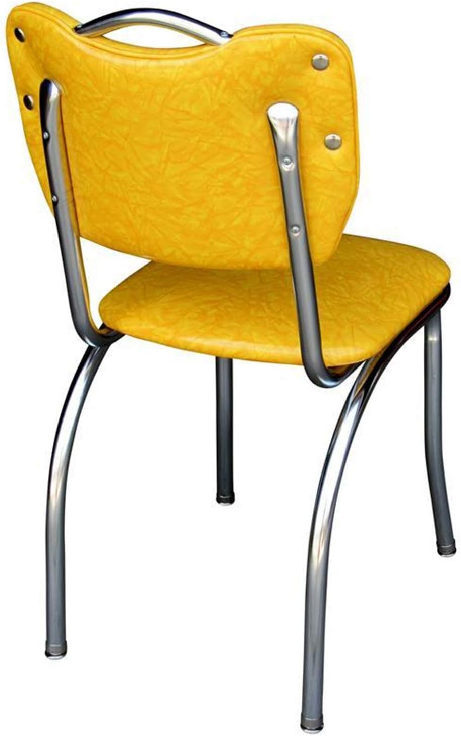 Handle Back Diner Chair with 1" Pulled Seat Cracked Ice Red